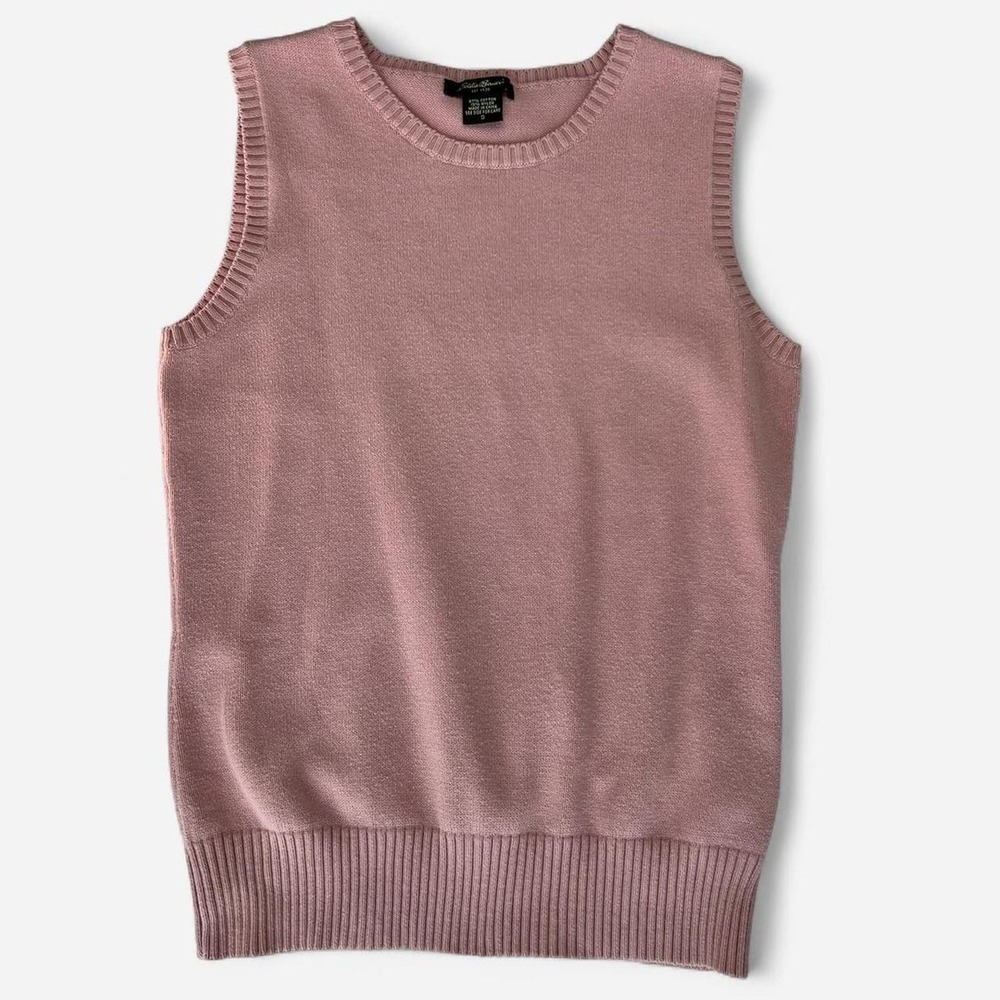 Eddie Bauer pink sleeveless knit sweater